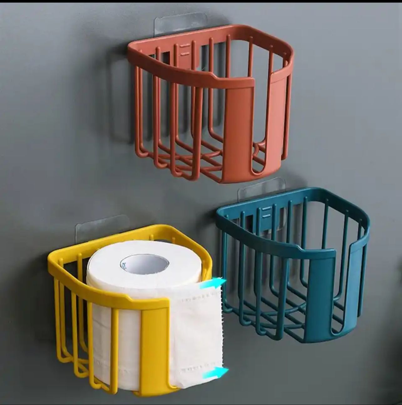 Toilet Paper Holder, Wall Mounted Toilet Paper Holder With Storage Shelf,self-adhesive,  Aluminum Punch-free Tissue Storage Rack